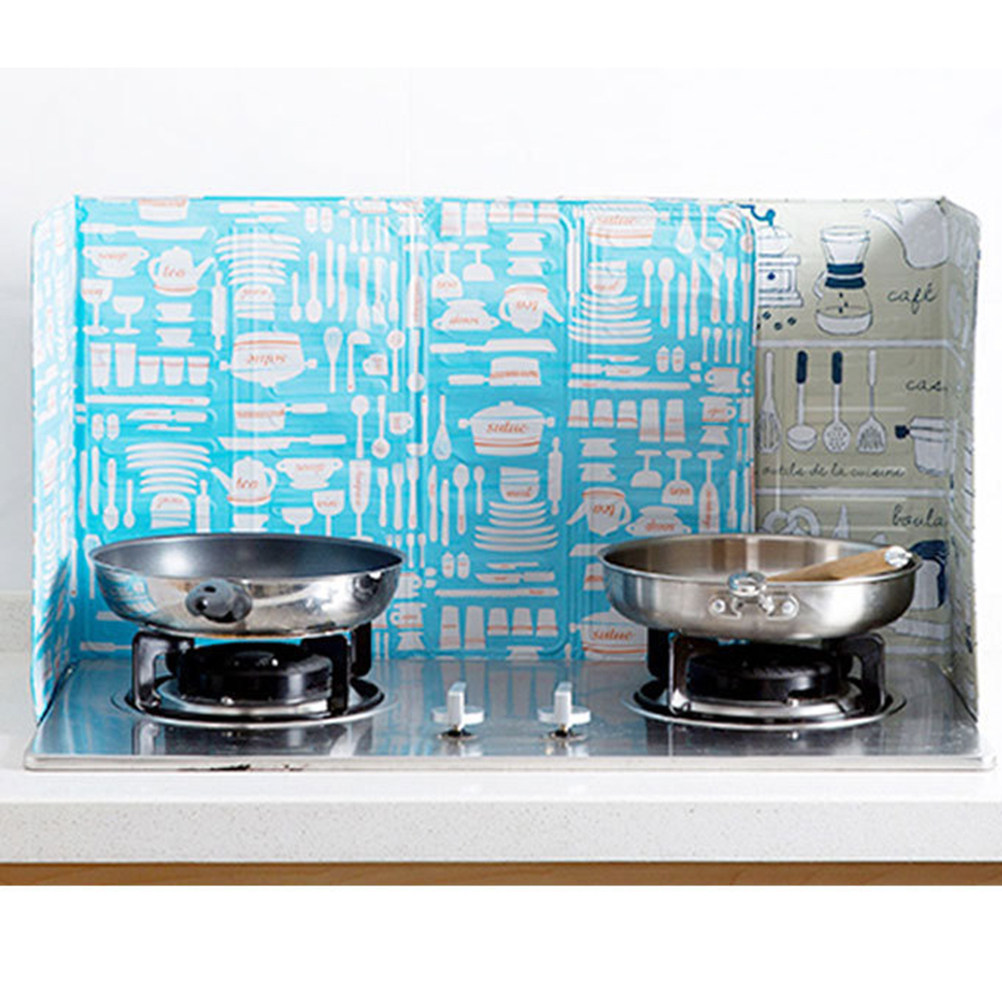 Kitchen Gadgets Useful - Schermo Protettivo Anti-Schizzi in Alluminio 84x39cm,