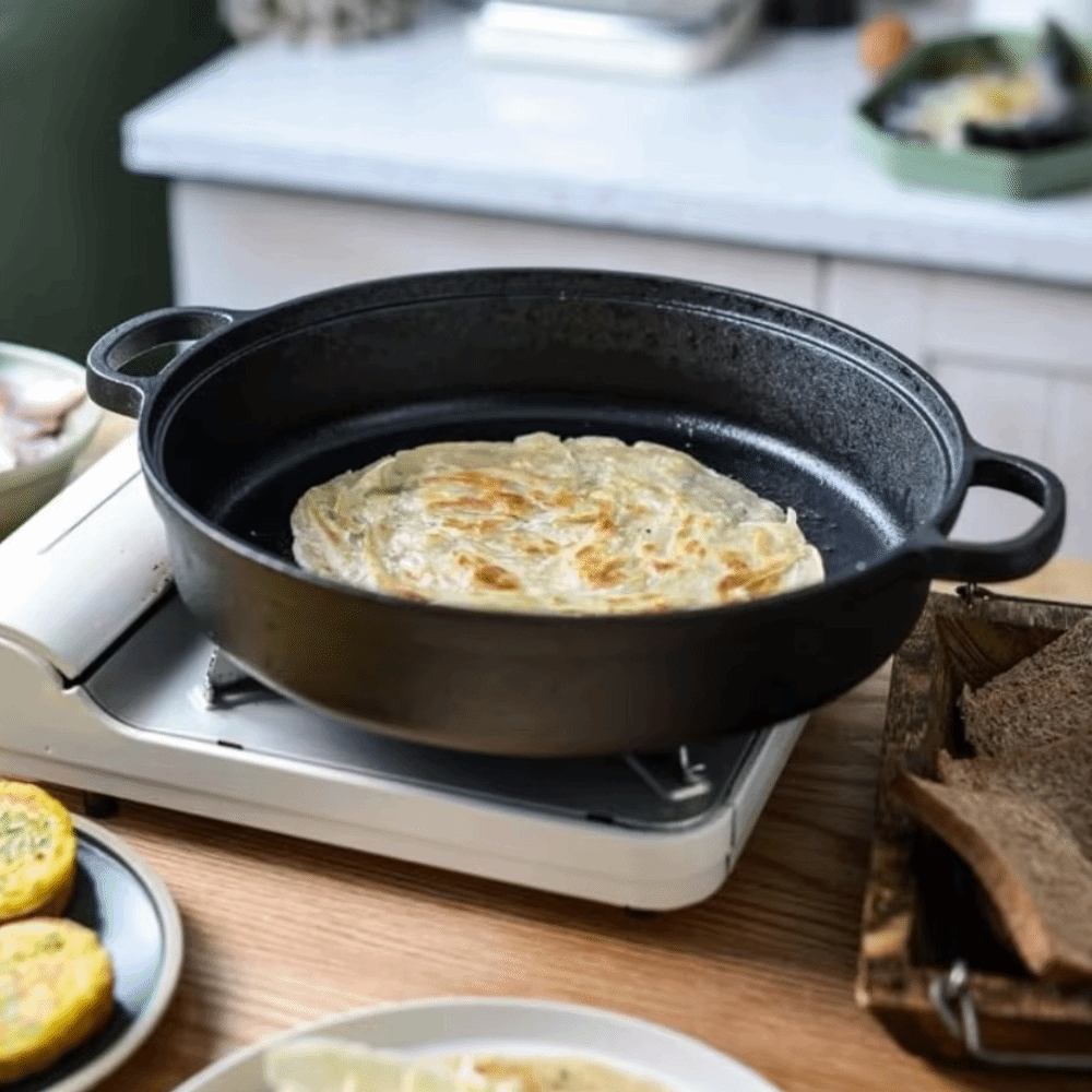 Cast Iron Skillet - Padella in ghisa antiaderente resistente, senza