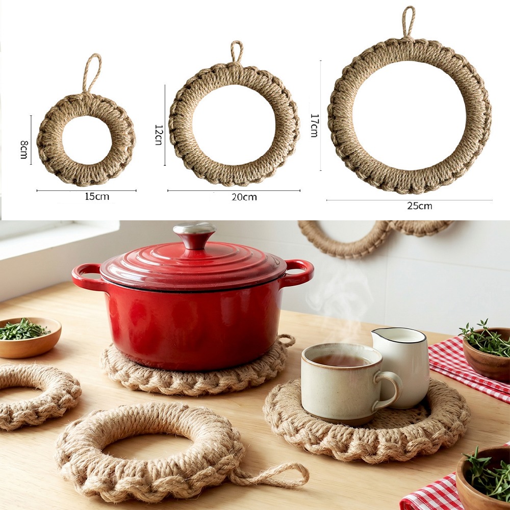 Cast Iron Skillet - Set di 2 Sottopentola Rustici in