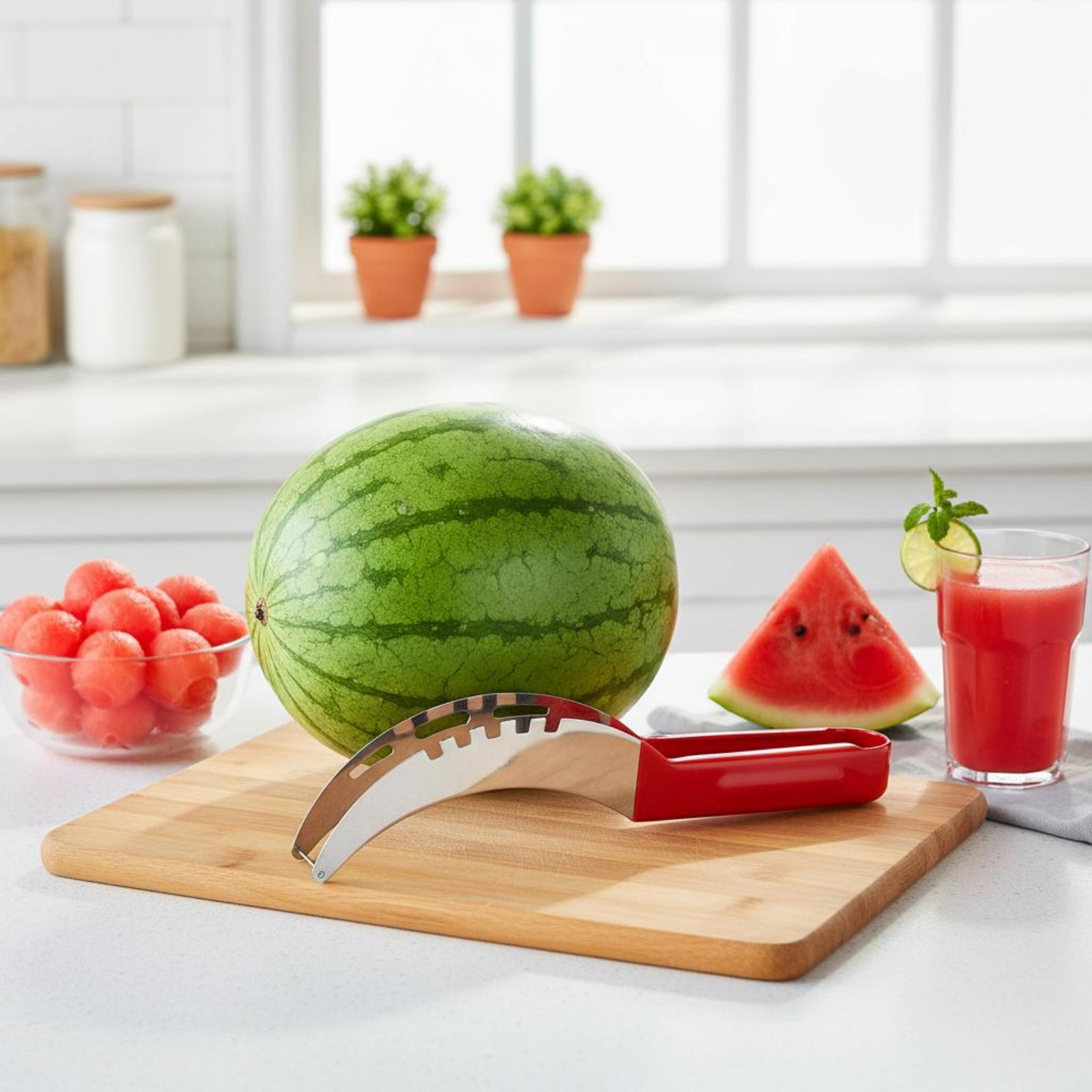 Kitchen Gadgets And Tools - Taglia Anguria a Cubetti in Acciaio