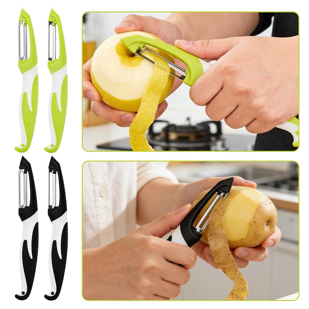 Kitchen Gadgets Useful - Affettaverdure in Acciaio Inox, Pelapatate, Coltello,