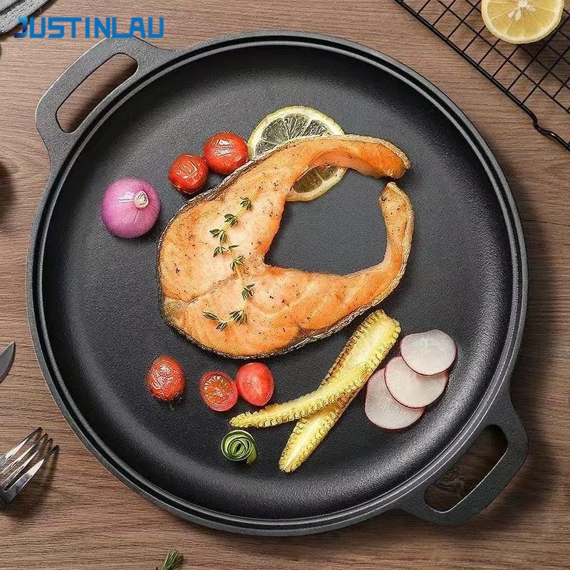 Cast Iron Skillet - JUSTINLAU Padella in Ghisa a Doppio