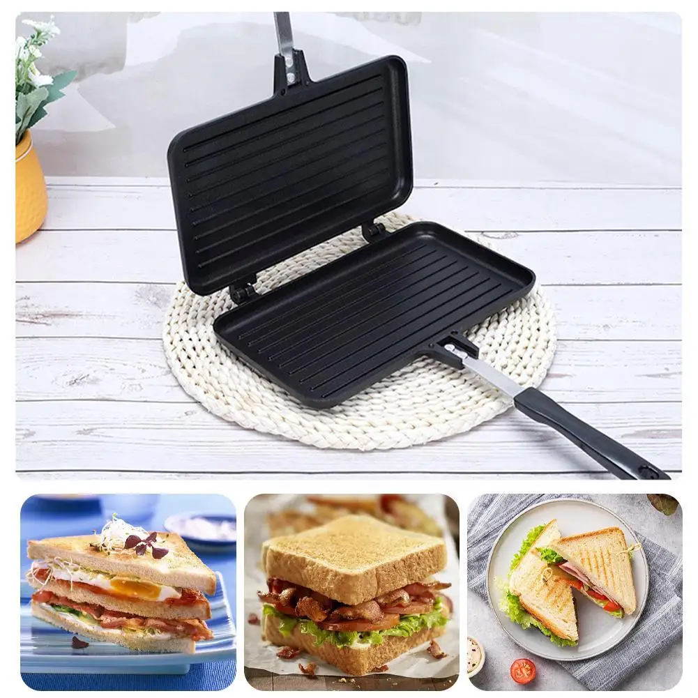 Cast Iron Skillet - Padella a doppia faccia antiaderente Sandwich
