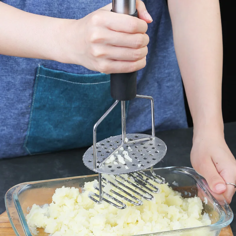 Potato Masher Ricer - Schiacciapatate in acciaio inossidabile, purè di