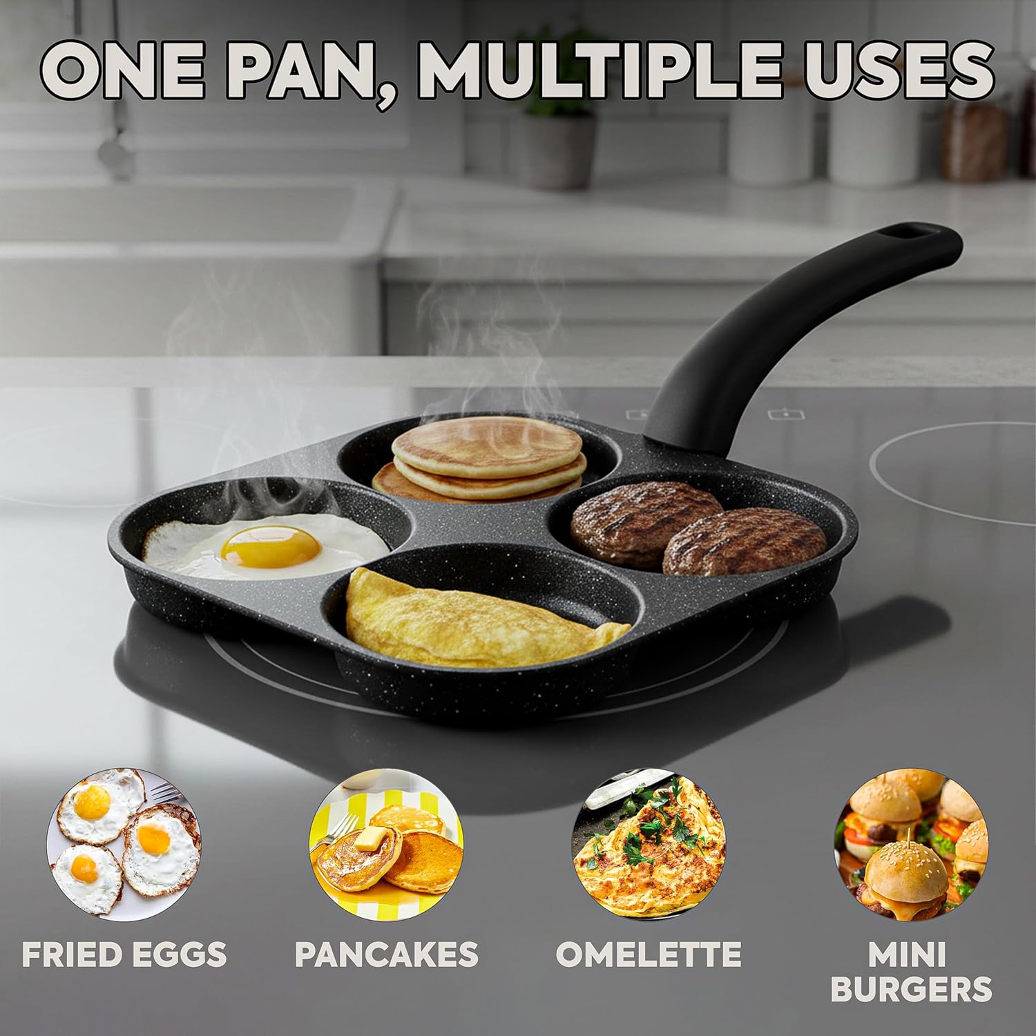Cast Iron Skillet - Padella Antiaderente per Uova e Pancake